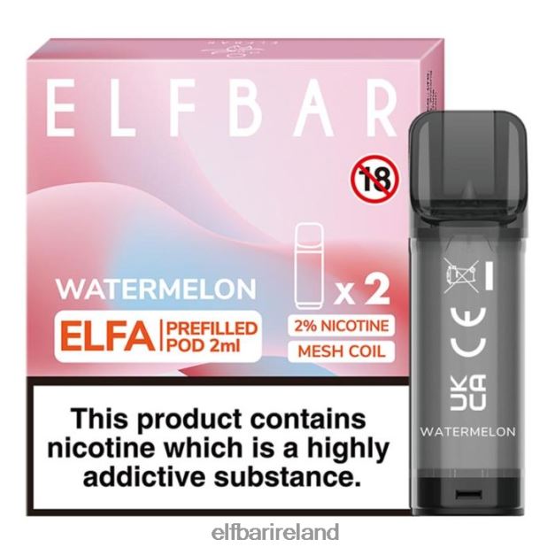 ELFBAR Elfa Pre-Filled Pod - 2ml - 20mg (2 Pack) 6VTRB122 Raspberry Watermelon